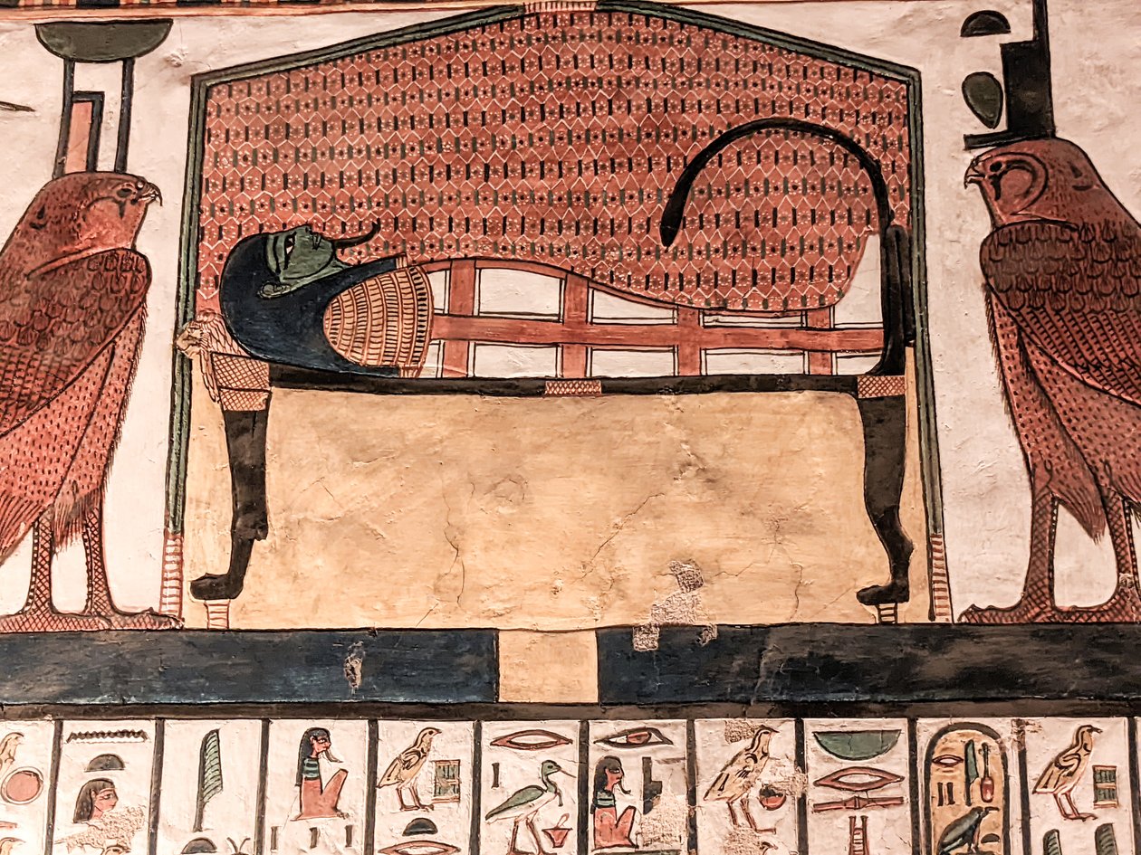 Horus Tomb Nefertari (veggmaleri) av Egyptian 19th Dynasty