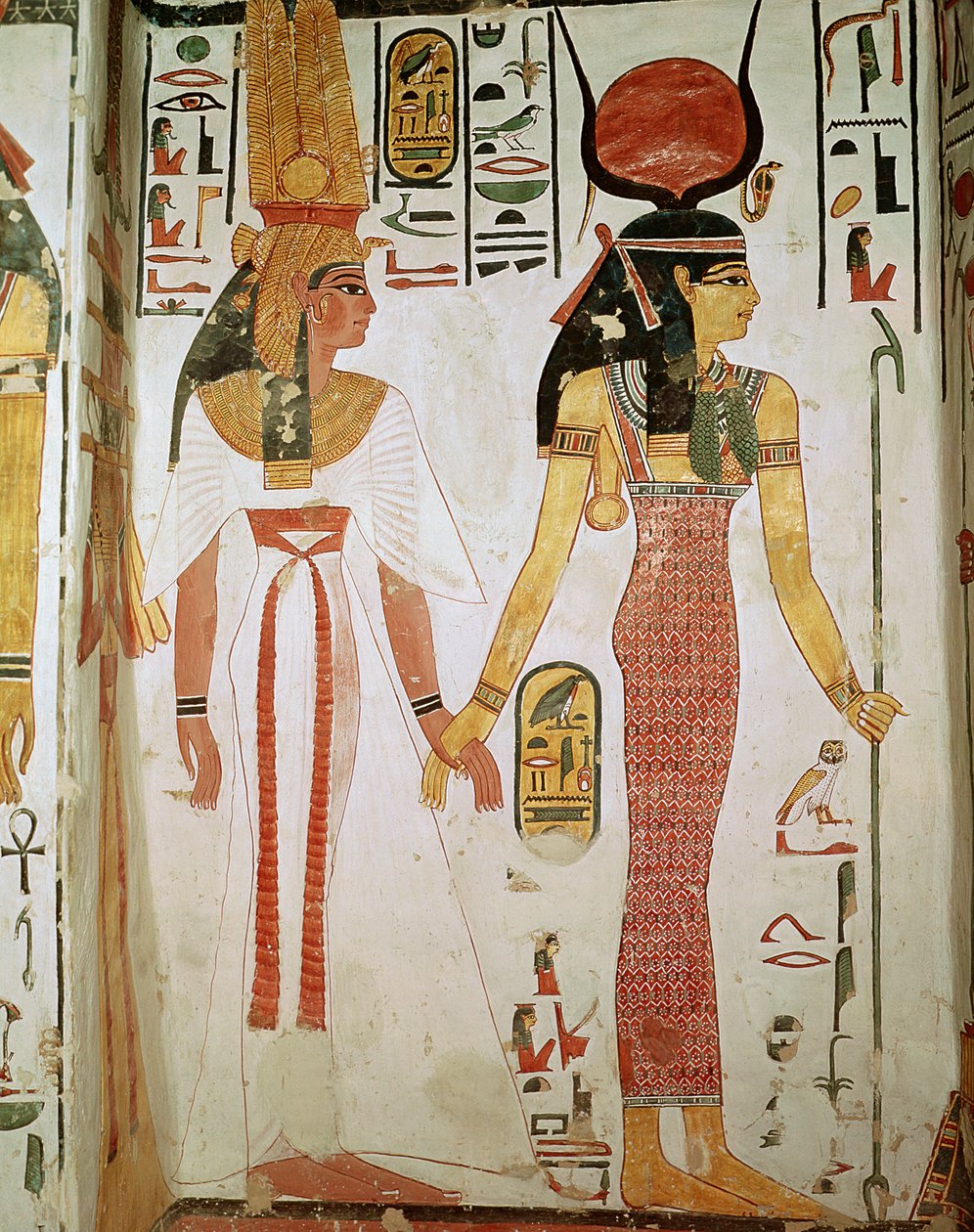 Isis og Nefertari, fra graven til Nefertari, New Kingdom (veggmaleri) av Egyptian 19th Dynasty