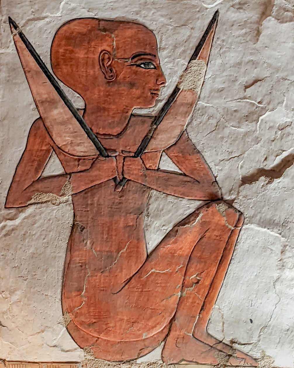 Naos guddom, fra graven til Nefertari, New Kingdom (wall painti (veggmaleri) av Egyptian 19th Dynasty