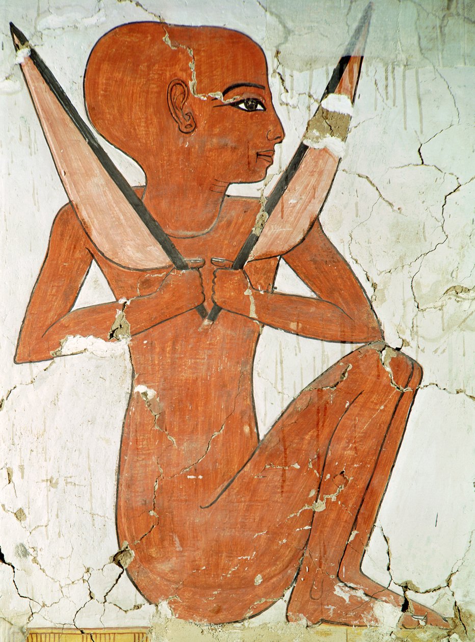 Naos guddom, fra graven til Nefertari, New Kingdom (veggmaleri) av Egyptian 19th Dynasty