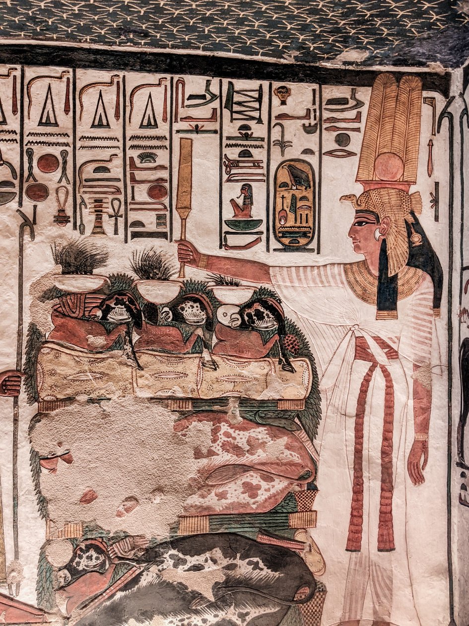 Nefertari etterlivsoffer (veggmaling) av Egyptian 19th Dynasty