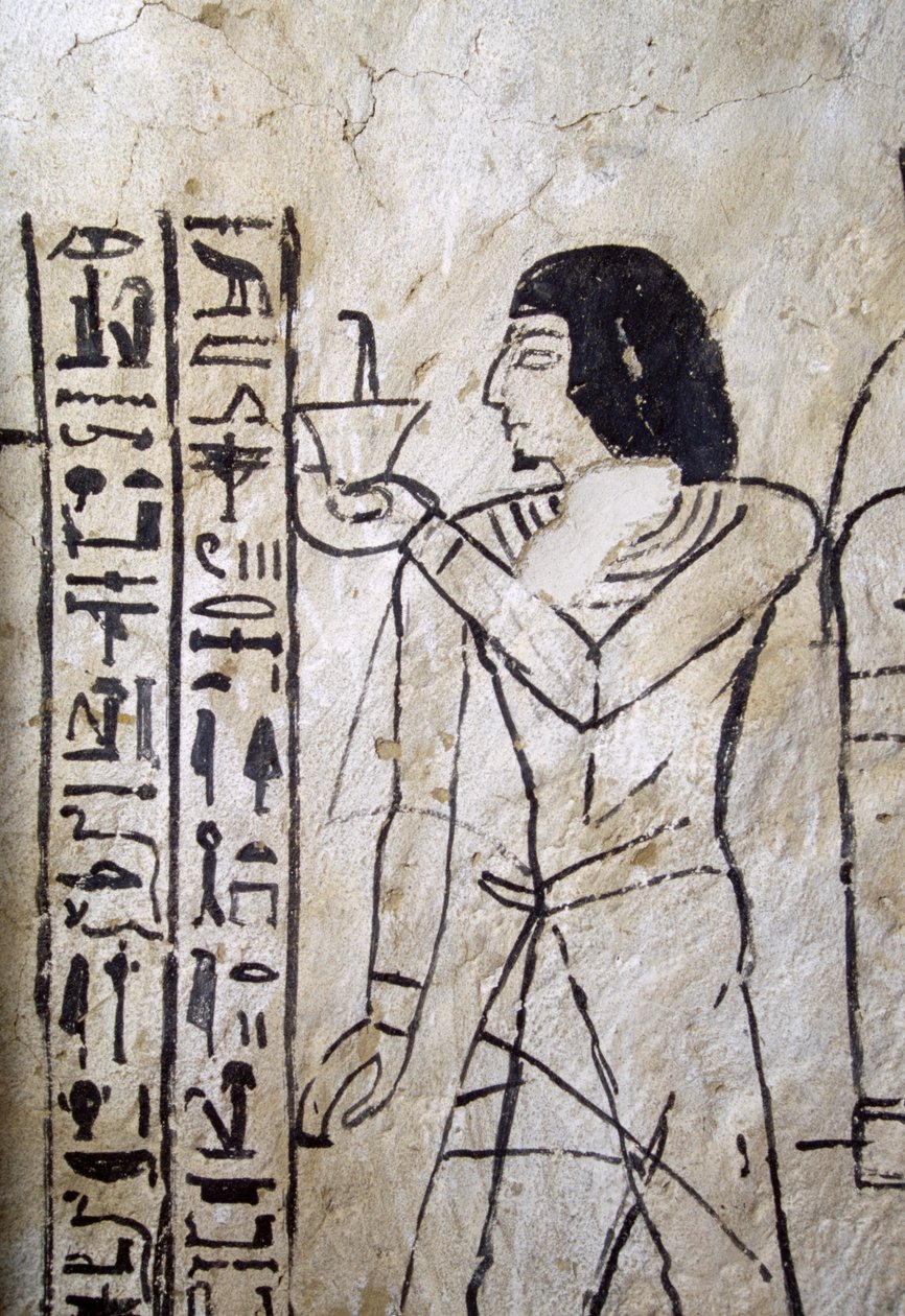 Bilde av de dødes bok, Nakhtmins grav, Abusir, Egypt, egyptisk sivilisasjon, New Kingdom, Dynasti XIX av Egyptian 19th Dynasty