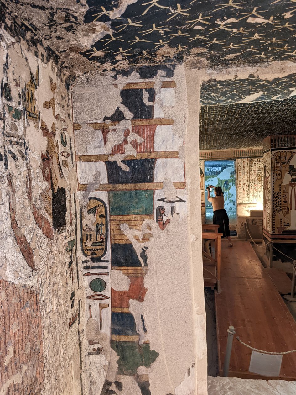 Valley of the Queens, Tomb of Nefertari (veggmaleri) av Egyptian 19th Dynasty