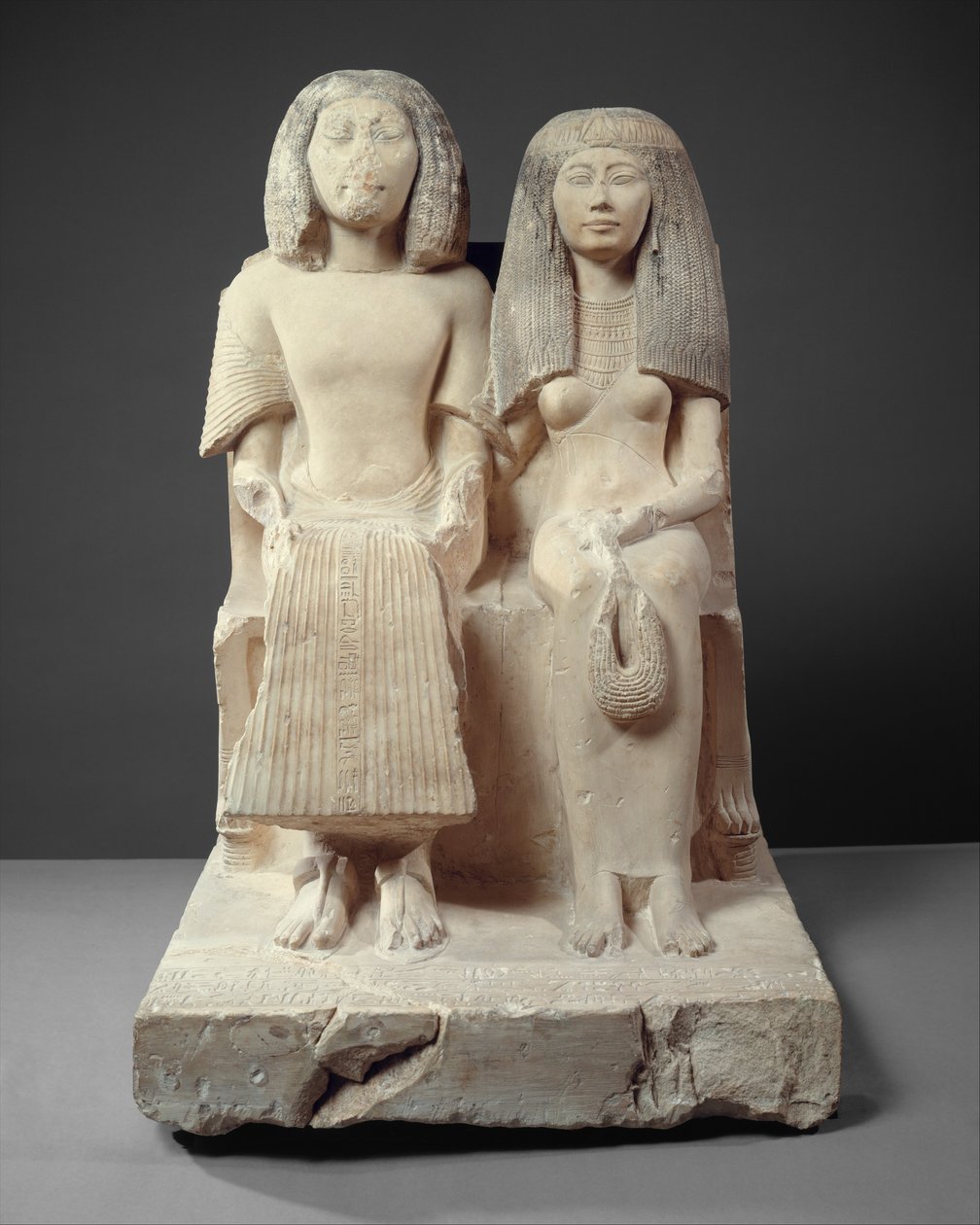 Yuny and His Wife Renenutet, ca. 1280 f.Kr. (malt kalkstein) av Egyptian 19th Dynasty