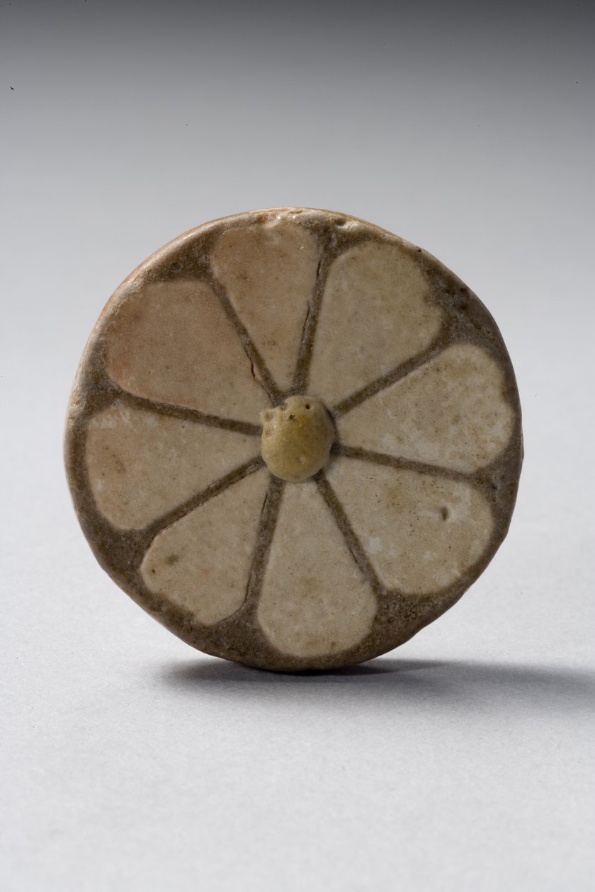 Blomsterinnlegg, New Kingdom, regjeringstid til Ramesses III, 1184–53 f.Kr. (fajanse) av Egyptian 20th Dynasty