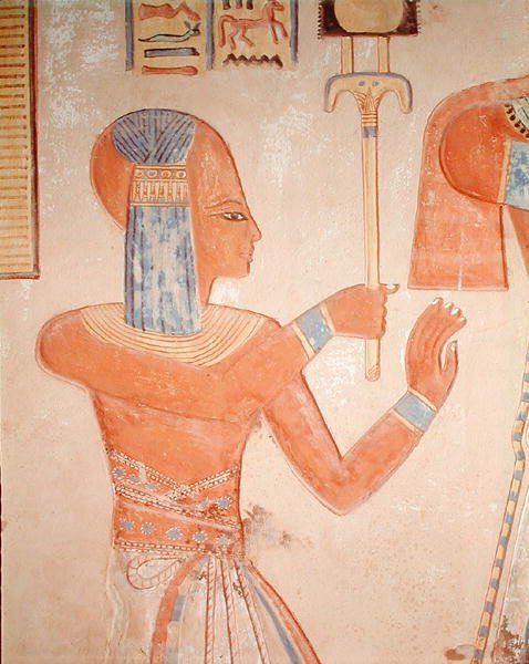 Portrett av den døde prinsen, fra graven til Amen-Her-Khepshef, Ramesside-perioden (veggmaleri) av Egyptian 20th Dynasty