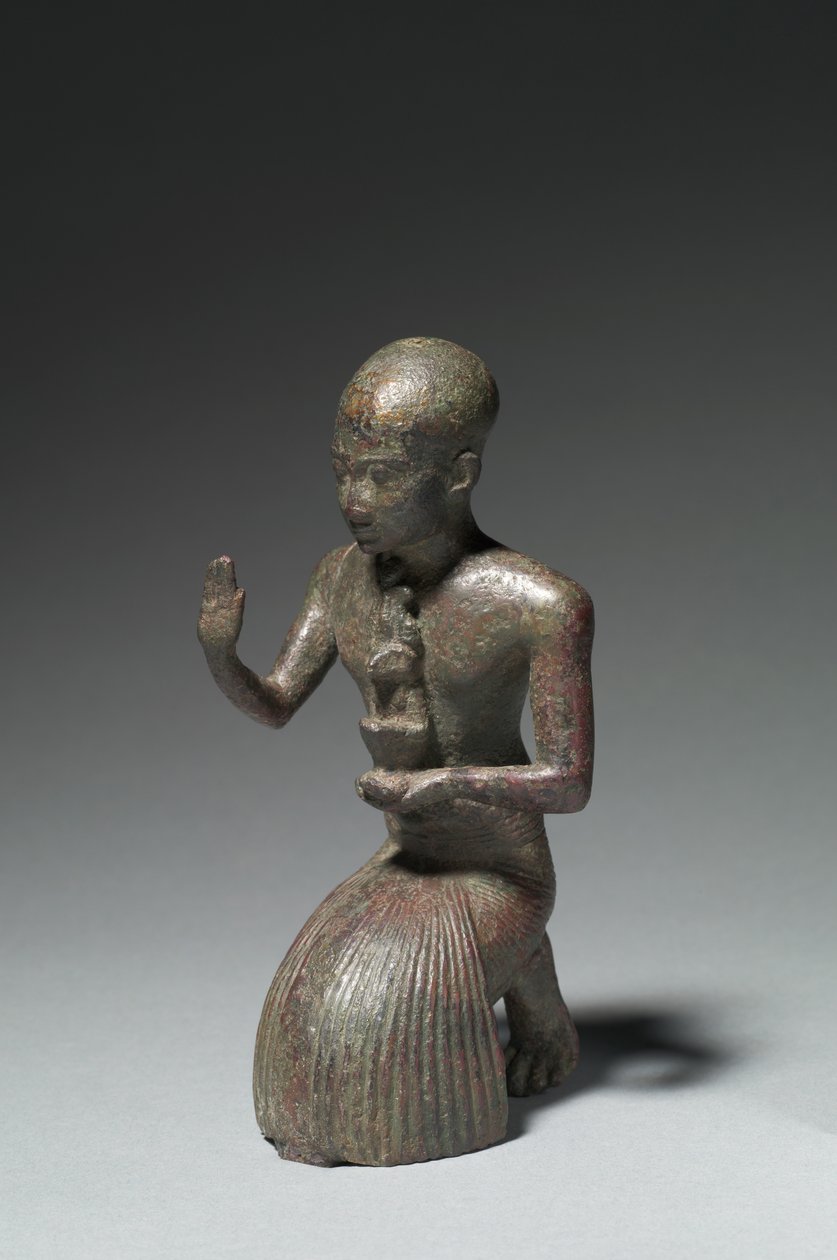 Statuett av en knelende prest, 1186-1069 f.Kr av Egyptian 20th Dynasty