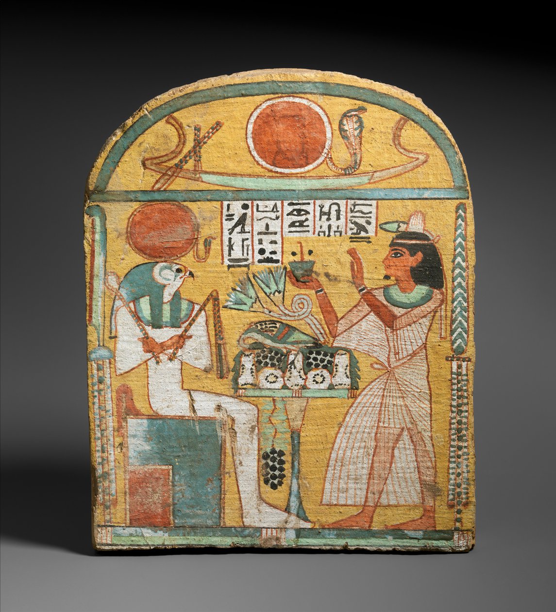 Stela av Aafenmut, fra Theben, sen periode, ca. 924-889 f.Kr. (malt tre) av Egyptian 22nd Dynasty