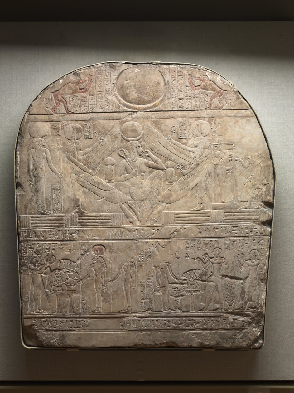 Stele av ypperstepresten i Ptah, Shedsunefertem, 945–924 f.Kr. av Egyptian 22nd Dynasty