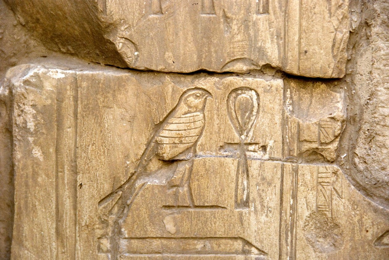 Egyptian Antiquite: Patron av Ankh Hor. Ankh-Hors grav (Ankh Hor) (TT414) (26. dynasti, 672-525 f.Kr.), Luxor (Theben), Egypt av Egyptian 26th Dynasty