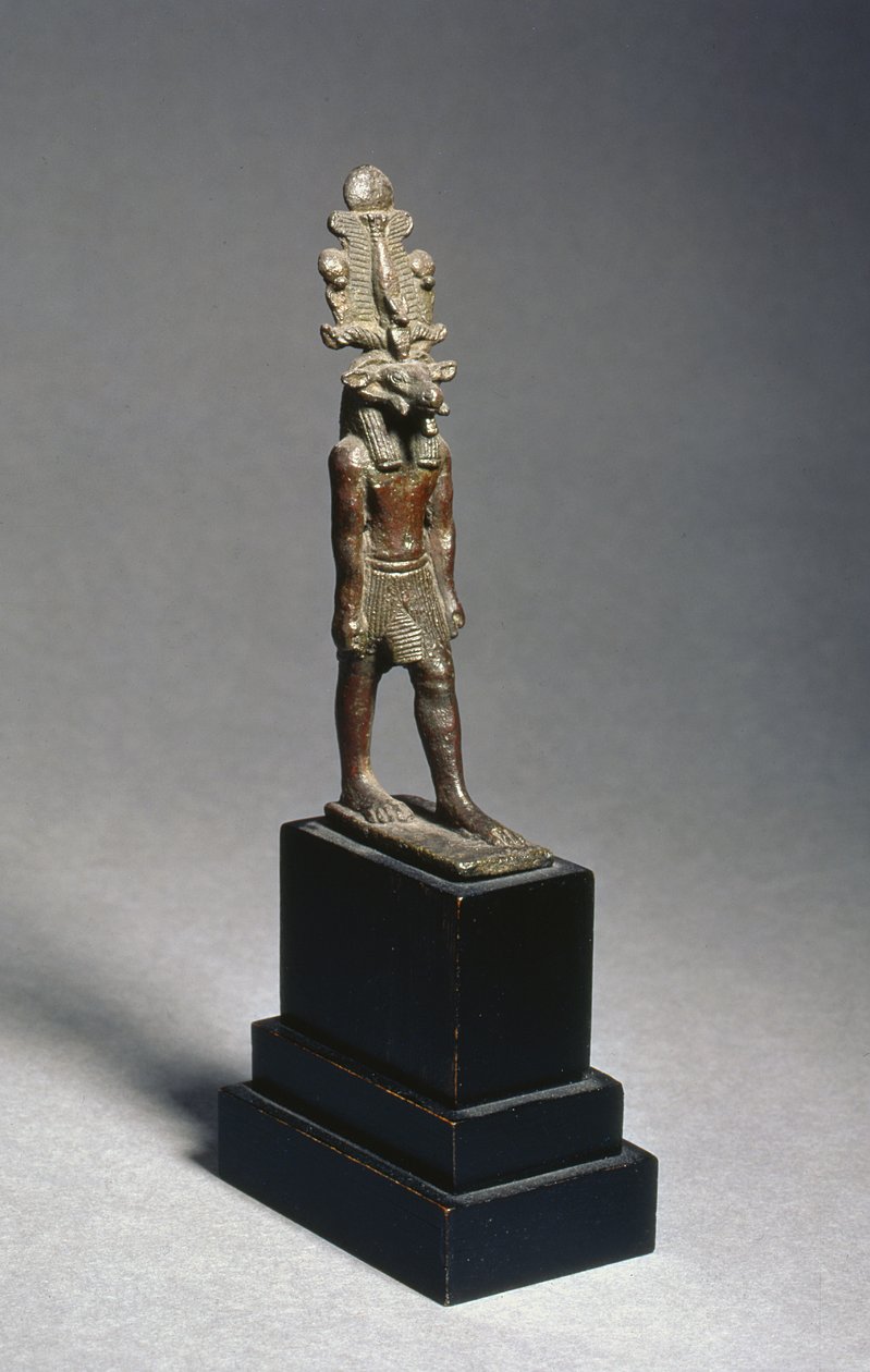 Figur av Harsaphes, en værerhodet guddom, sen periode, ca. 600 f.Kr. (bronse) av Egyptian 26th Dynasty