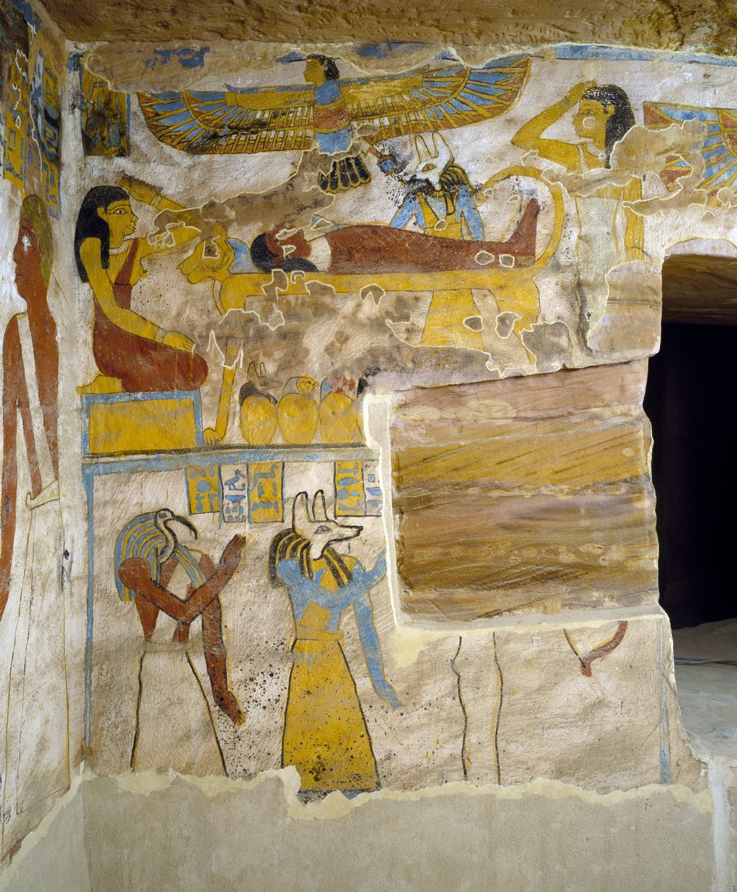 Veggmalerier av gravkammeret til Tomb of Pa Nentwy, Bahariya Oasis, Giza, Egypt Egyptian Civilization, 26th Dynasty, 663-525 BC av Egyptian 26th Dynasty