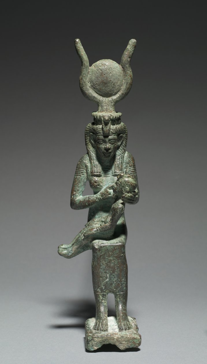 Statuett av Isis og Horus, 664-30 f.Kr av Egyptian 26th Dynasty