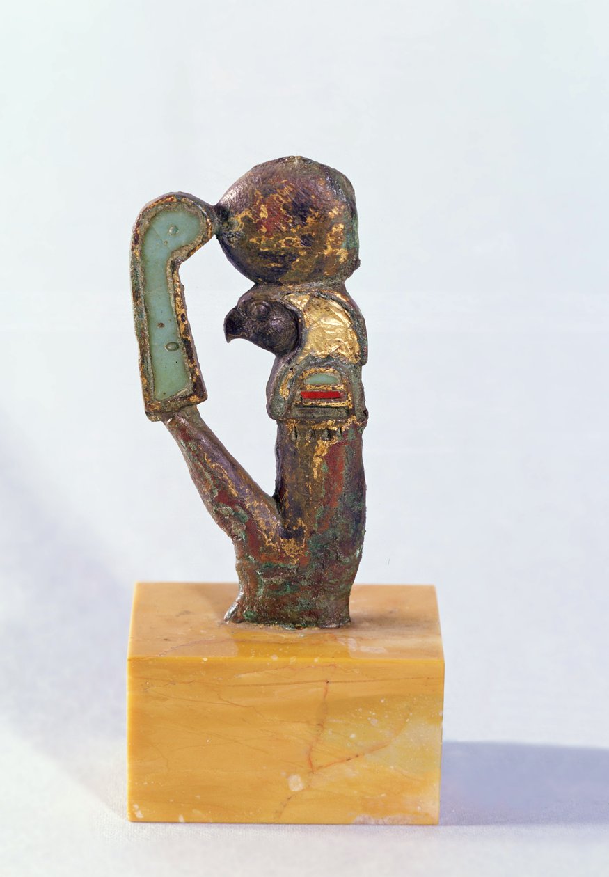 Guden Re, Saite-perioden (bronse og gull belagt med glasspasta) av Egyptian 26th Dynasty