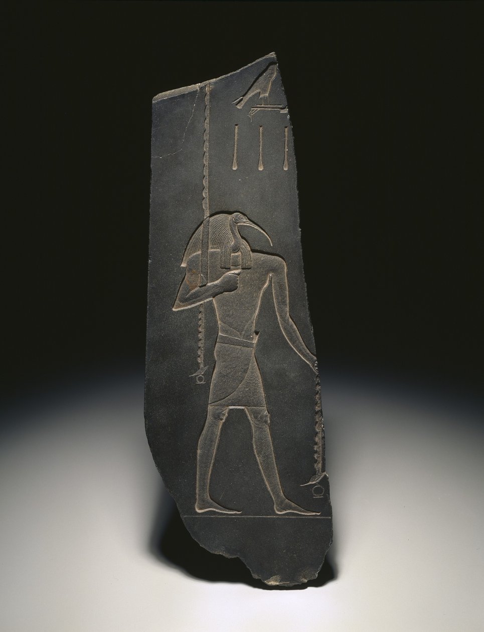 Thoth, lærdommens gud og skytshelgen for de skriftlærde, 663-525 f.Kr. (skifer) av Egyptian 26th Dynasty