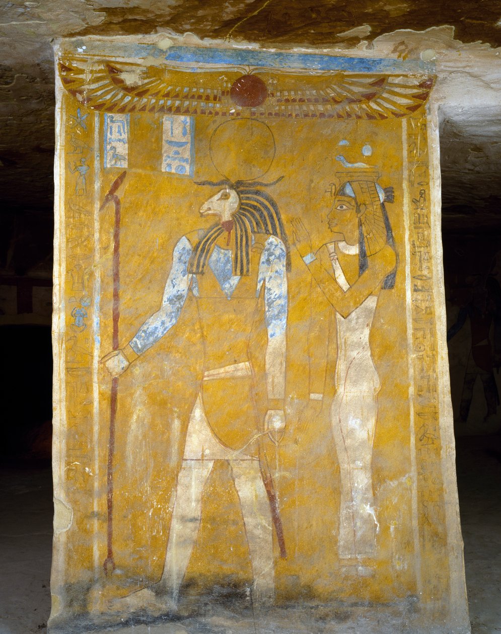 Veggmalerier fra Tomb of Pa Nentwy, Bahariya Oasis, Giza, Egypt. Egyptisk sivilisasjon, 26. dynasti, 663-525 f.Kr. av Egyptian 26th Dynasty