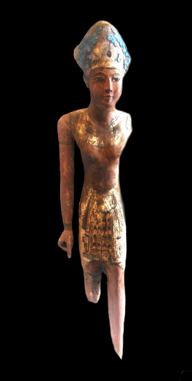 En konge, Ramses II eller den tidligere kongen, guddommeliggjorde Amenophis av Egyptian Egyptian