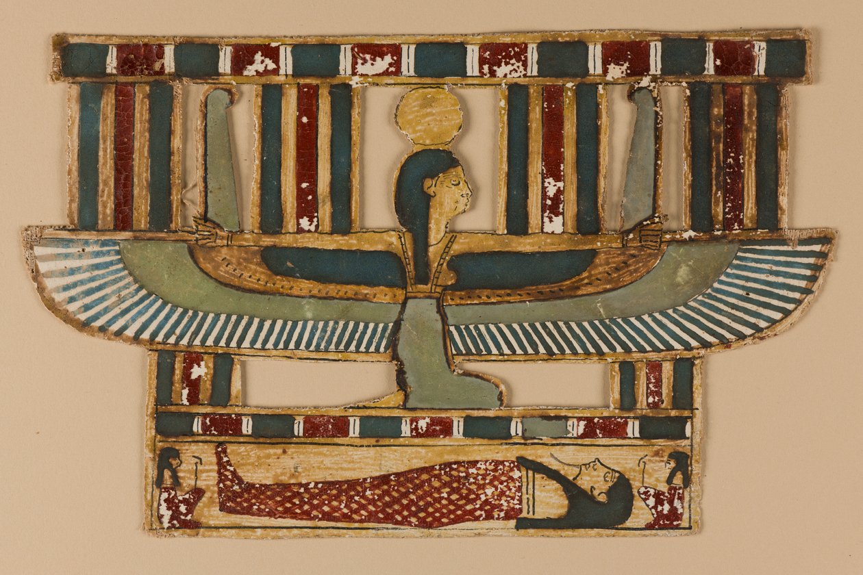 Kartongapplikasjon, 305 f.Kr. -395 e.Kr. (lin, gesso) av Egyptian Egyptian