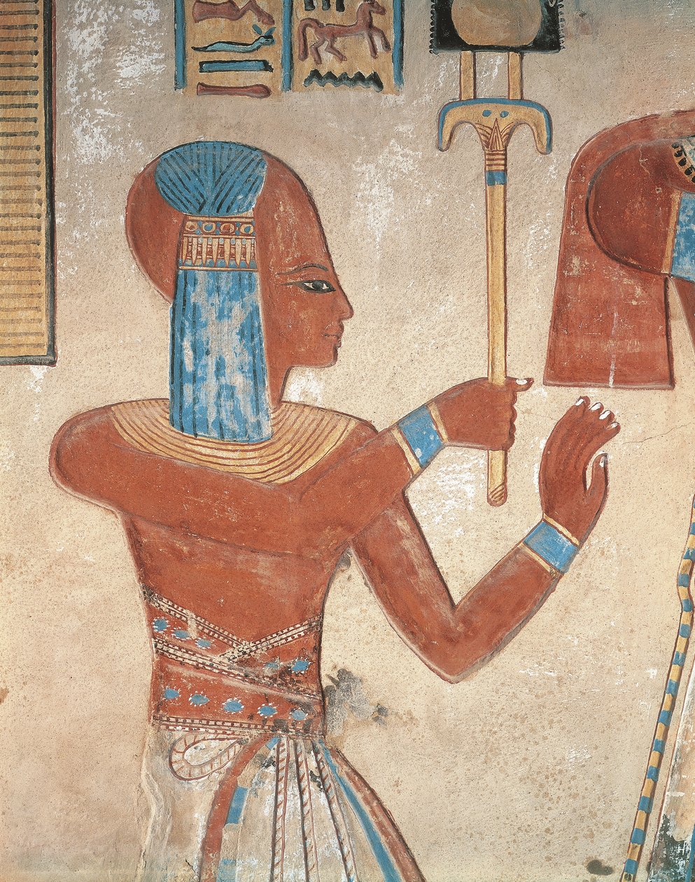 Egypt, antikkens Theben, Queens Valley, malt relieff av død prins ved graven til Amenherkhepshef av Egyptian Egyptian