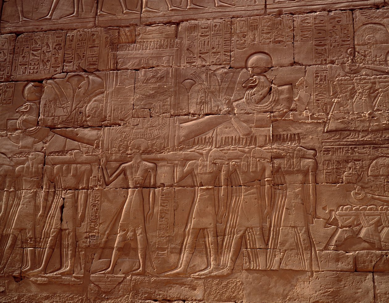 Egyptisk antikke: relieff fra Karnak-tempelet (Karnak), Luxor, Egypt av Egyptian Egyptian