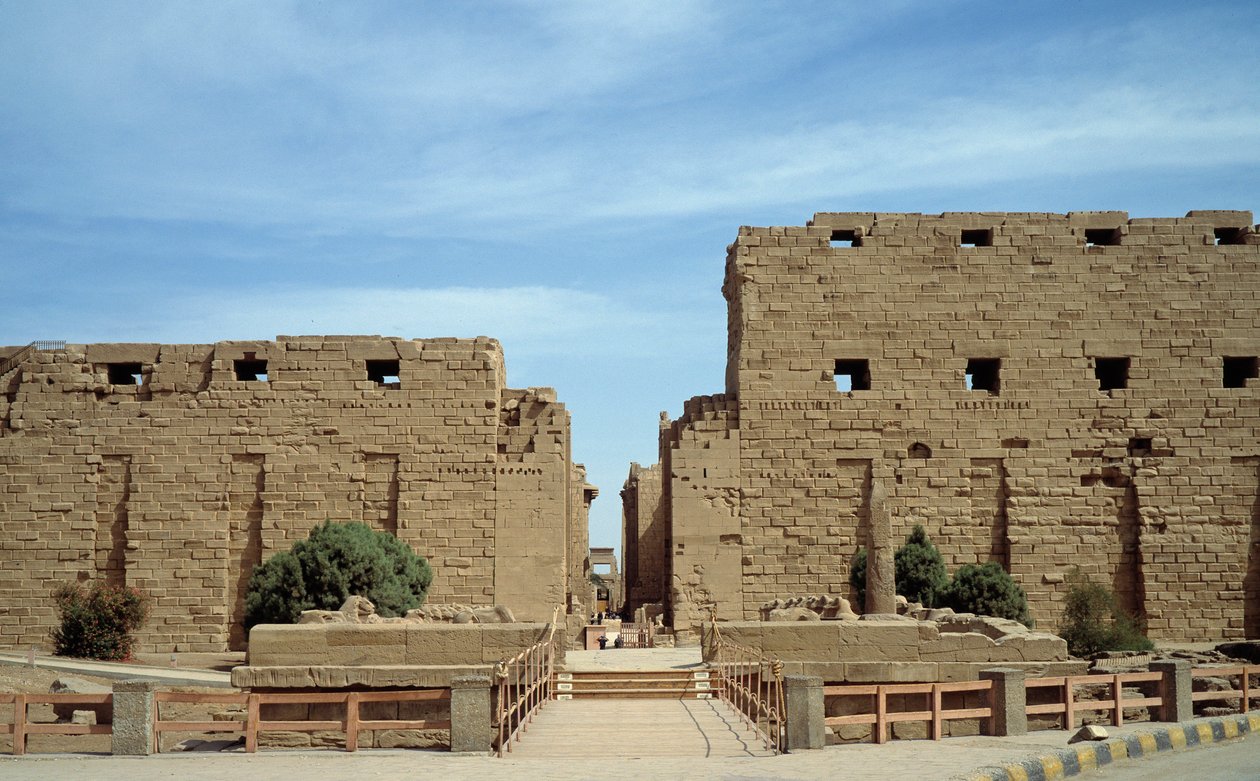 Egyptisk antikvitet: utsikt over Karnak-tempelet. Egypt av Egyptian Egyptian