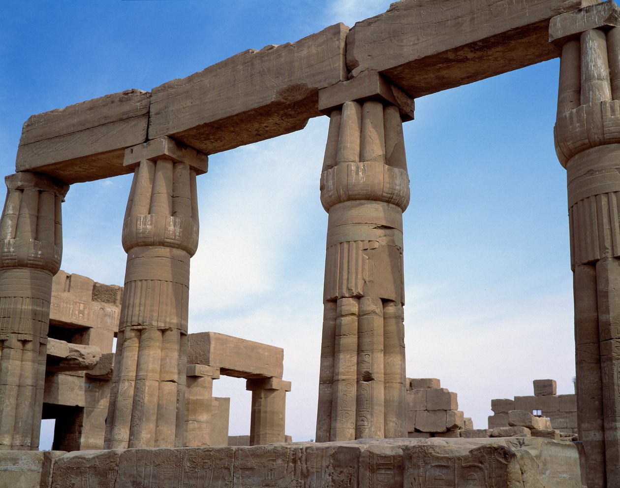 Egyptisk antikvitet: utsikt over Karnak-tempelet. Egypt av Egyptian Egyptian