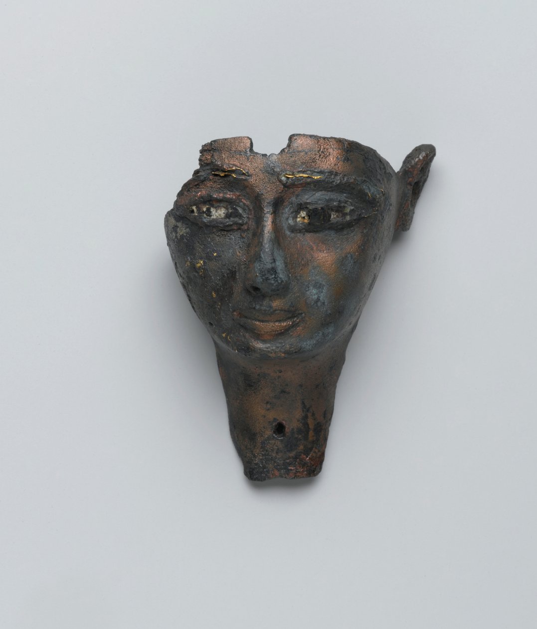 Ansikt fra en sammensatt statue, tredje mellomperiode-sen periode (bronse) av Egyptian Egyptian