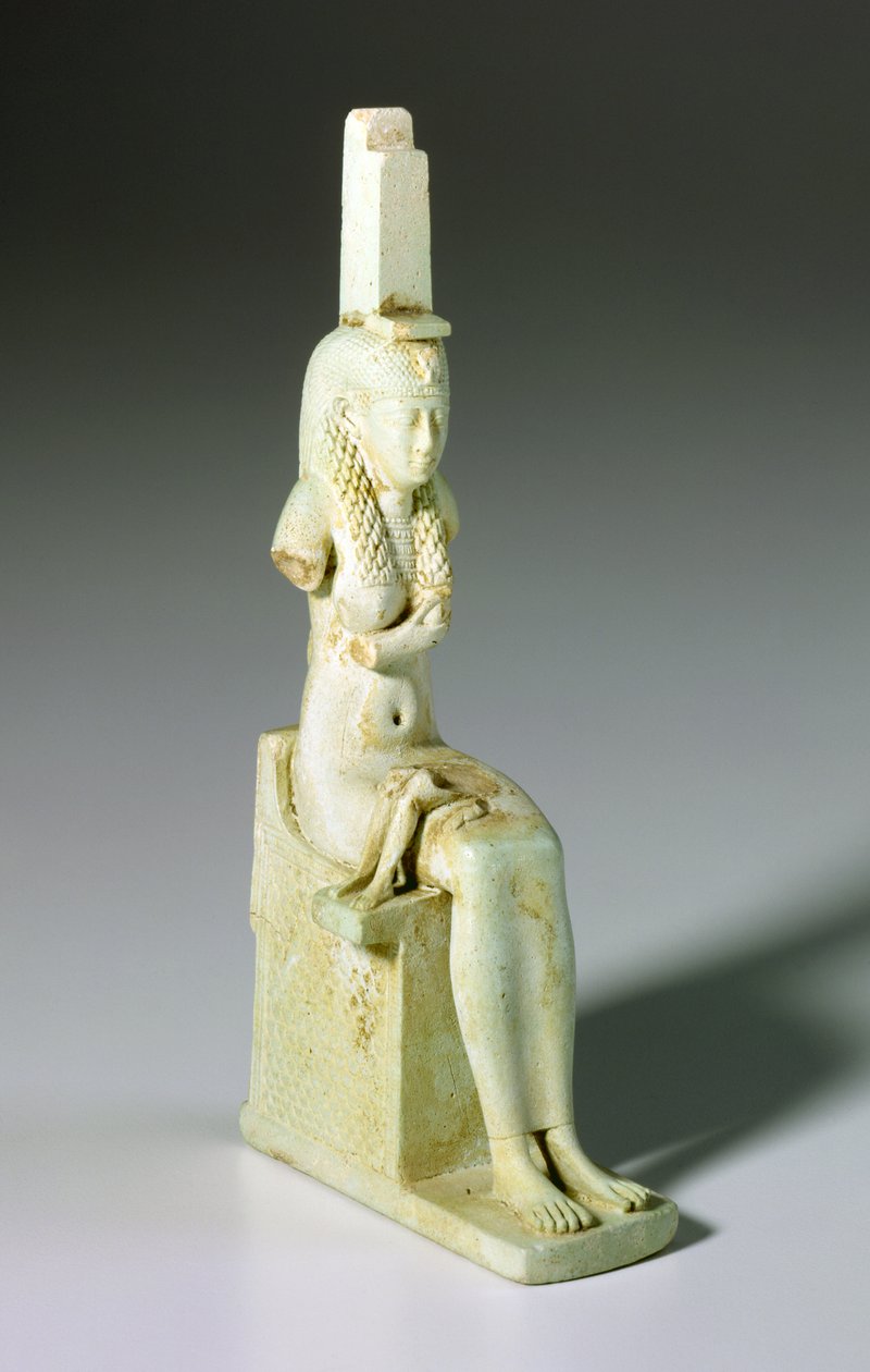 Amuletten av Isis og Horus, 305-30 f.Kr. (fajanse) av Egyptian Ptolemaic Period