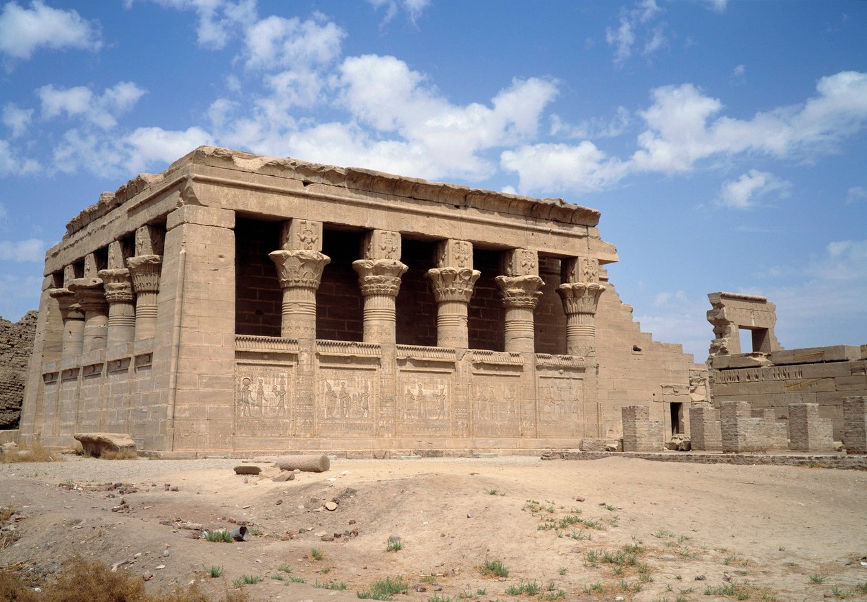Antikvitetsarkitektur: Hathor-tempelet i Denderah, Egypt av Egyptian Ptolemaic Period