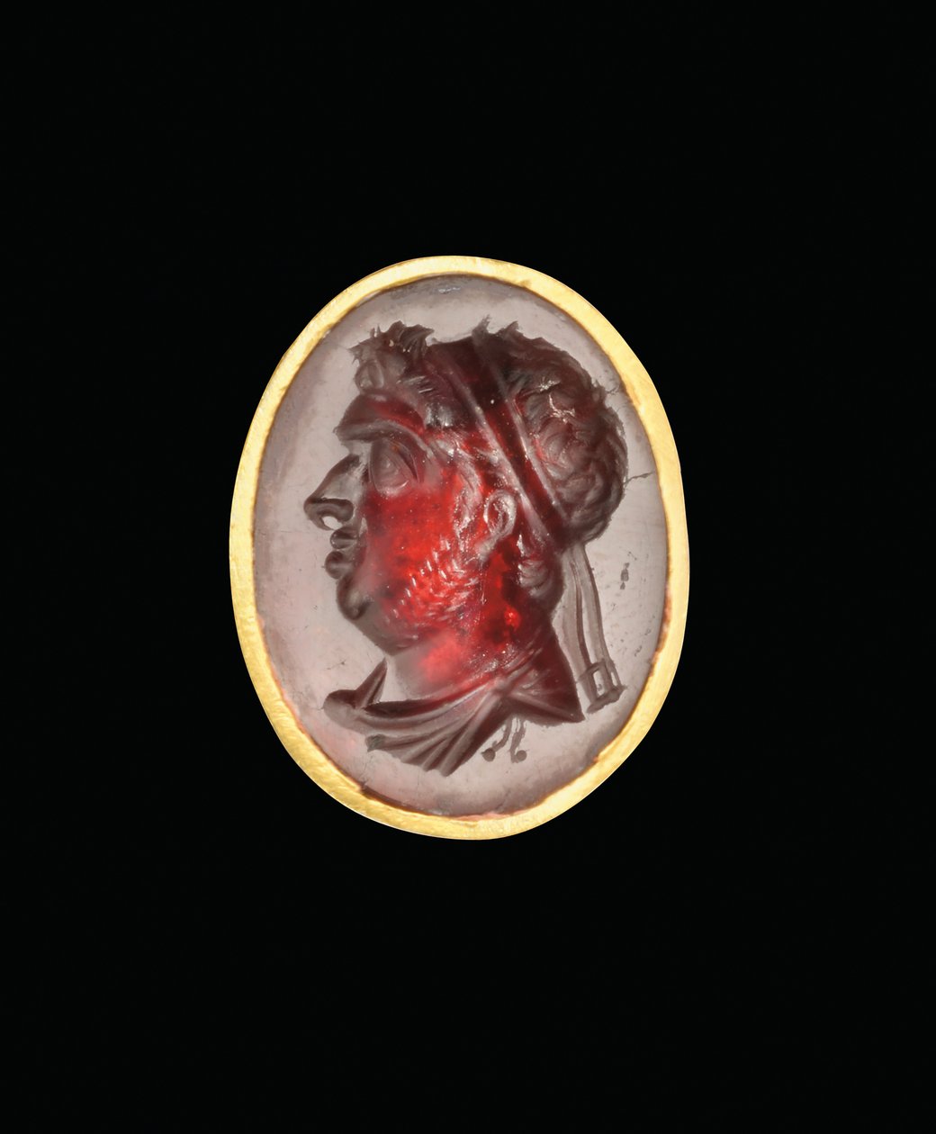 Hellenistisk dypring med kongelig portrett av en ptolemaisk hersker, sannsynligvis Ptolemaios IX, Soter II, sent 2. - tidlig 1. århundre f.Kr. av Egyptian Ptolemaic Period
