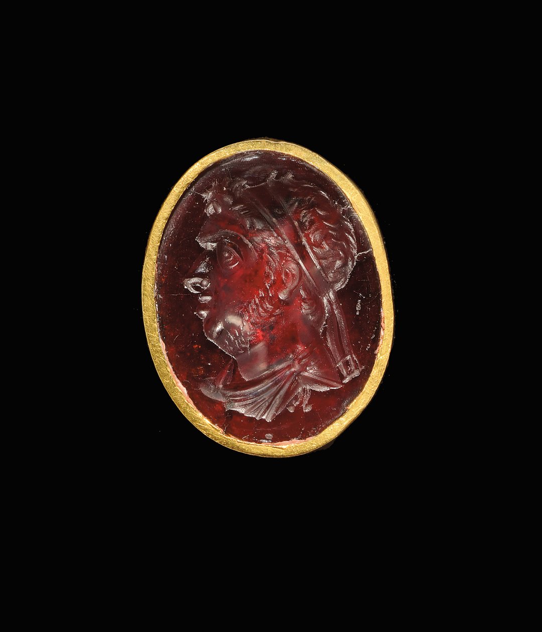 Hellenistisk dypring med kongelig portrett av en ptolemaisk hersker, sannsynligvis Ptolemaios IX, Soter II, sent 2. - tidlig 1. århundre f.Kr. av Egyptian Ptolemaic Period