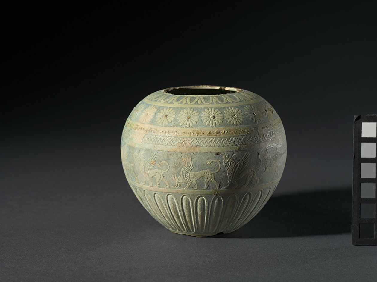 Med Rahina Ware Vessel, 200-100 f.Kr av Egyptian Ptolemaic Period