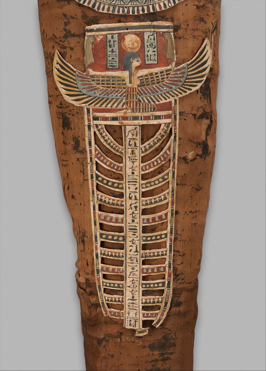 Mumie av Nesmin (detalj), 200-30 f.Kr av Egyptian Ptolemaic Period
