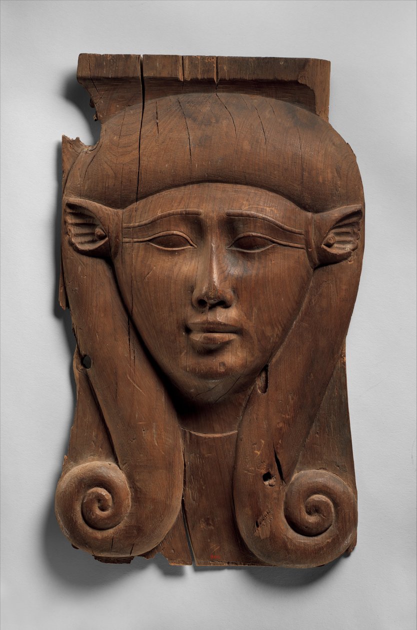 Panel from a Hathor Column, 380–200 BC (cedar) av Egyptian Ptolemaic Period