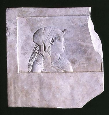 Skulptørmodell av en gudinne, ca. 246-222 f.Kr. (kalkstein) av Egyptian Ptolemaic Period
