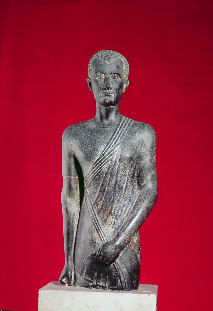 Statue av Hor, fra Alexandria, ca. 40 f.Kr. (basalt) av Egyptian Ptolemaic Period