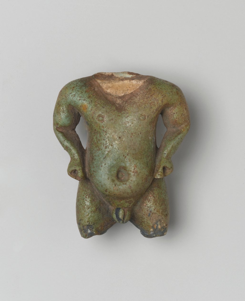 Fragmentær amulett av Pataikos, 1539–30 f.Kr. (fajanse) av Egyptian School