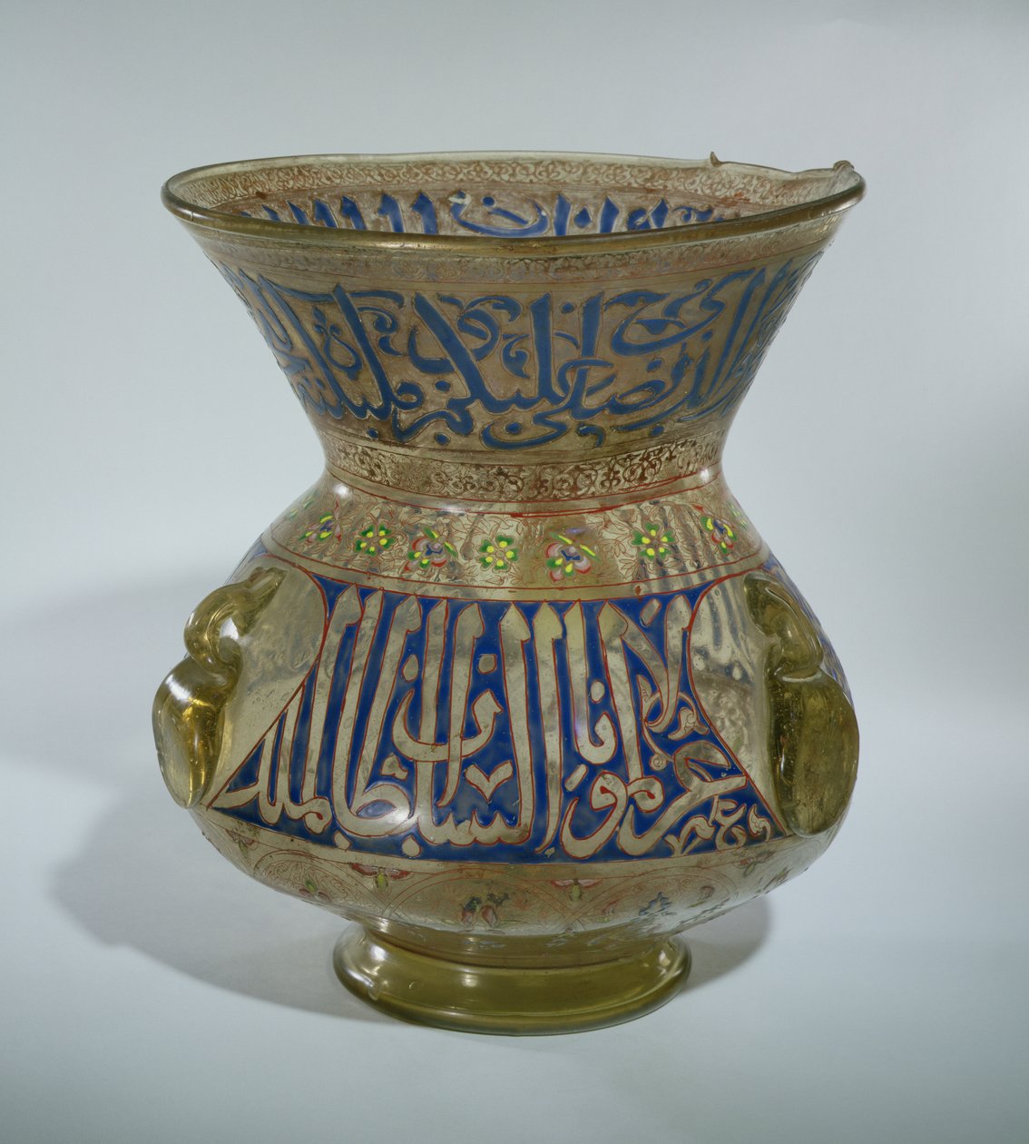 Moskelampe i navnet til al Malik al Nasu Muhammad, ca. 1300-1340 (emaljert glass) av Egyptian School