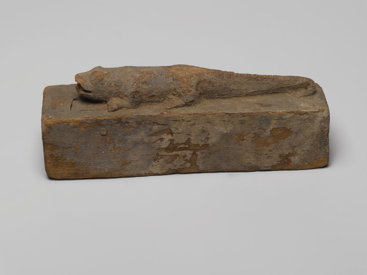 Liten kiste for en krokodille, 664-332 f.Kr. (tre) av Egyptian School