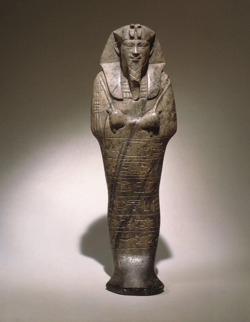 Ushabti fra Senkamanseken, fra Etiopia (grå kalkstein) av Egyptian School