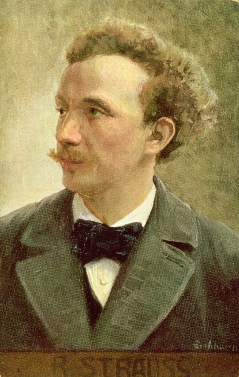 Postkort av Richard Strauss (1864-1949) ca. 1914 (litho-farge) av Eichhorn Eichhorn