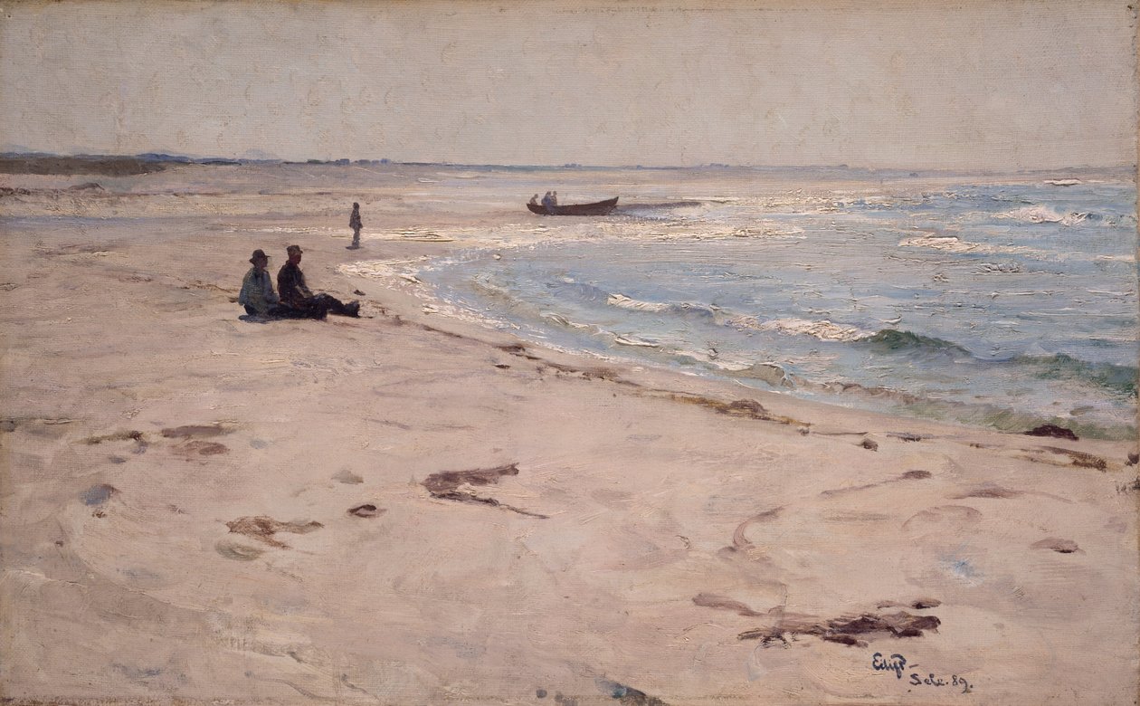 På stranden ved Sele av Hjalmer Eilif Emanuel Peterssen