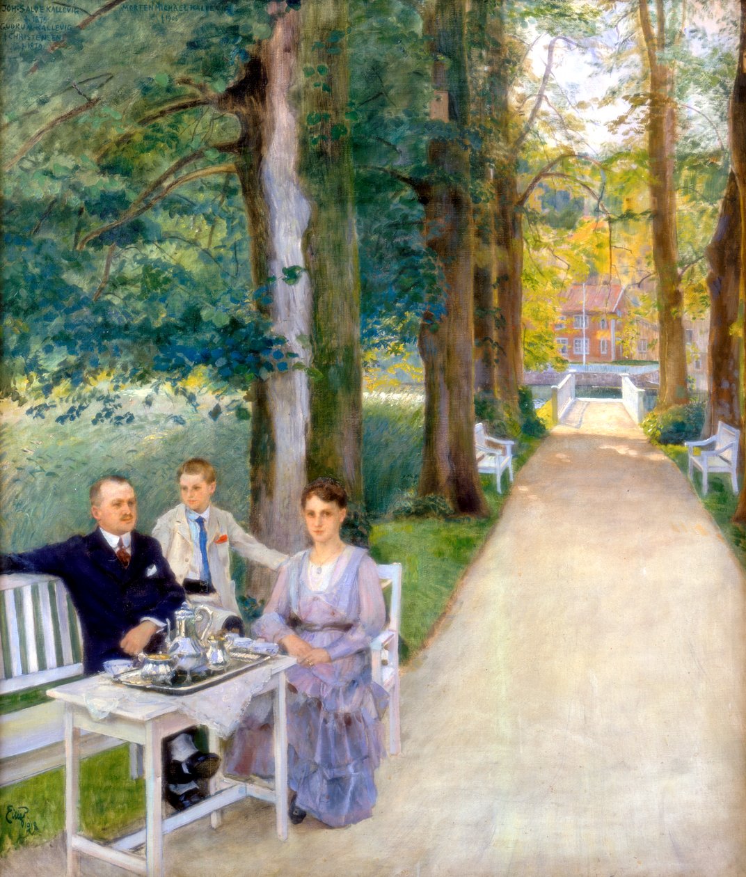 Joh Salve Kallevig, Gudrun Kallevig, Morten Kallevig, c1900-1928 av Hjalmer Eilif Emanuel Peterssen
