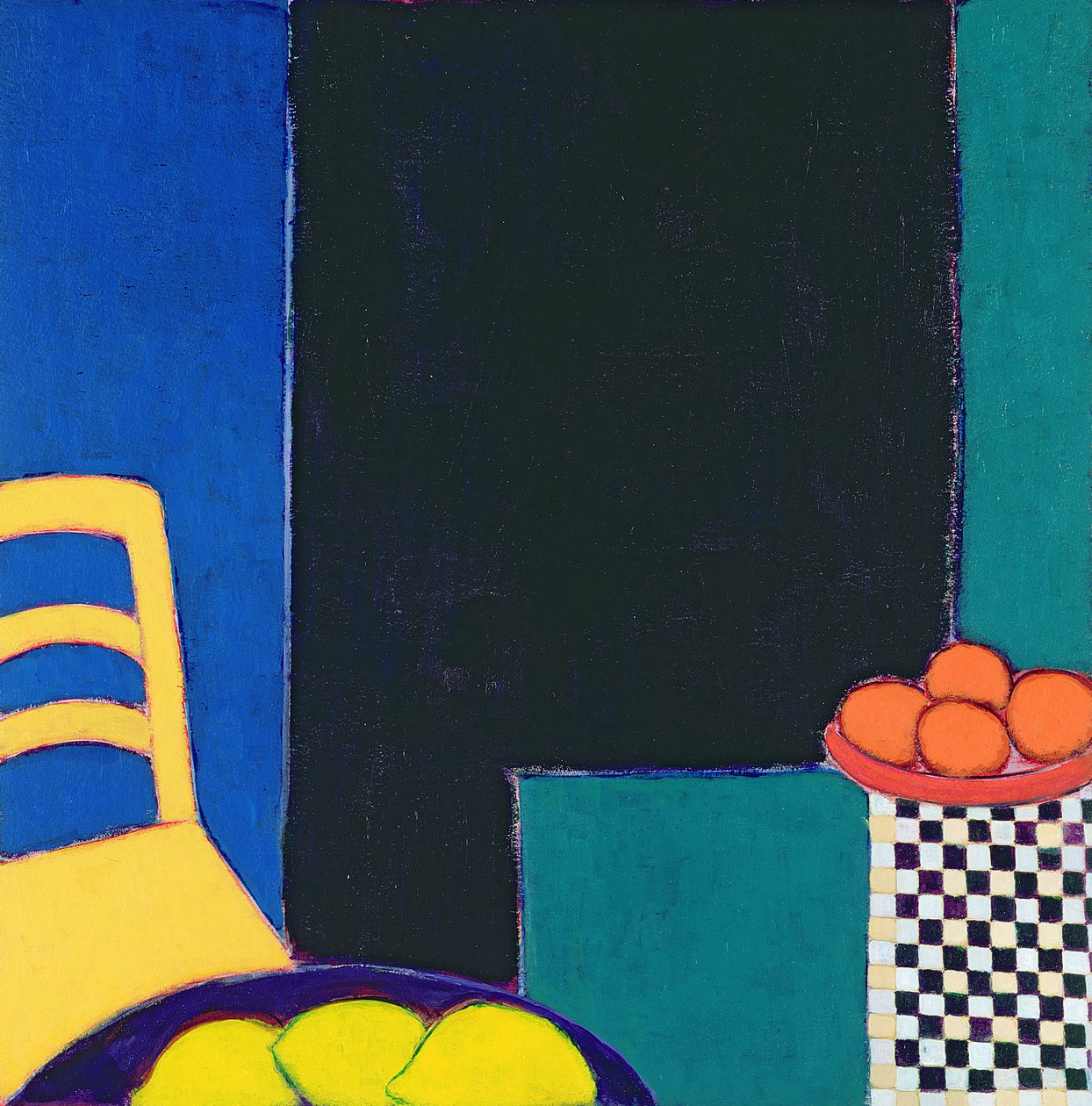 Appelsiner og sitroner, 2002 (akryl på papir) av Eithne Contemporary Artist Donne