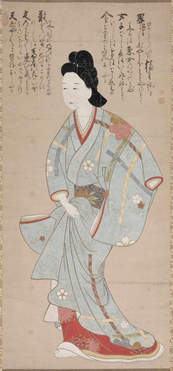 Figur av en kvinne, 1700-tallet. av Ekaku Hakuin