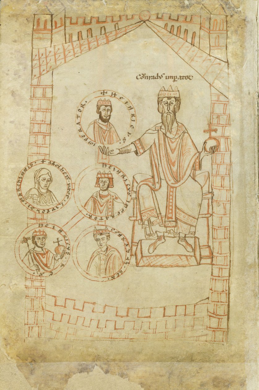 Salian-dynastiets slektstre: Conrad II, Henry III, Henry IV, hans kone Eupraxia av Kiev, Henry V, 1100-tallet av Ekkehard of Aura