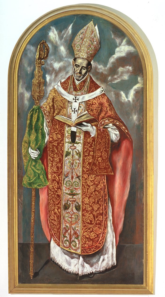 Saint Ildefonsus, en kopi av originalen i Escorial av El Greco