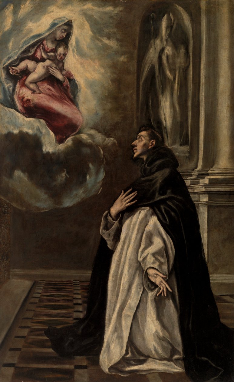 Visning av jomfruen og barnet til Saint Hyacinth av El Greco