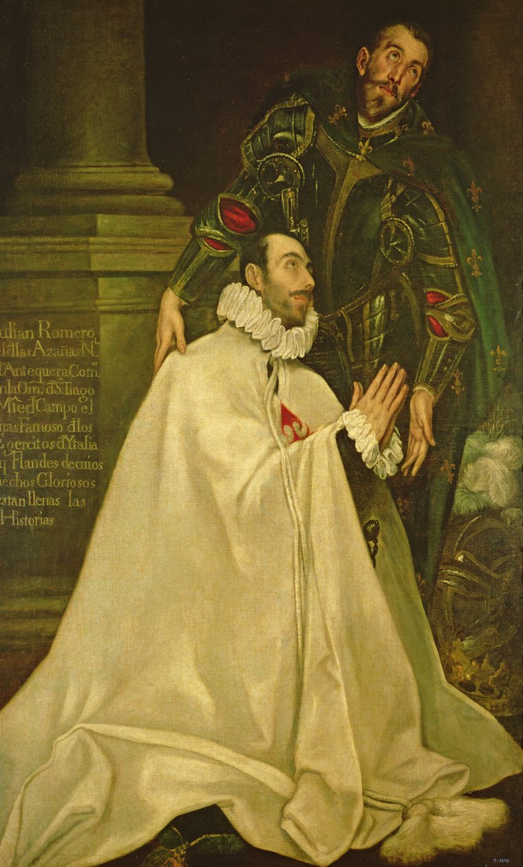 Julian Romero de las Azanas med St. Julian, 1587-97 av El Greco