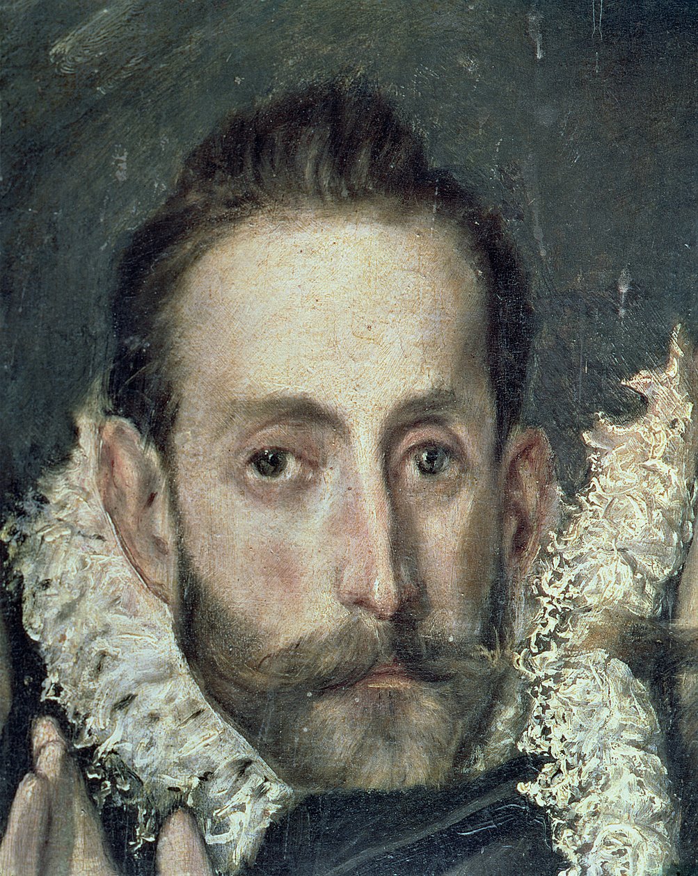 Selvportrett, detalj fra The Burial of Count Orgaz, 1586-88 av El Greco